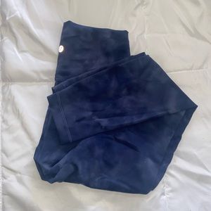 blue diamond dye Lululemon leggings